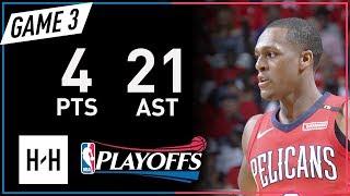 Rajon Rondo Full Game 3 Highlights Warriors vs Pelicans 2018 NBA Playoffs  4 Pts 21 Assists [upl. by Barcellona811]