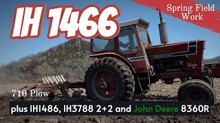 Plowing with IH 1466 Tractor and 710 plow [upl. by Ahsinnor]