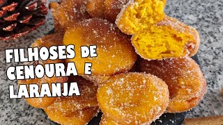 Filhoses de cenoura e laranja🎄Receita de Natal doces receitasdenatal sobremesa cenoura [upl. by Nichola85]