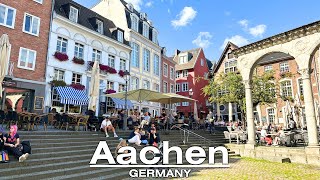 Aachen City Walk 4K 60fps  From Aachen Cathedral to Pont Gate [upl. by Leunamne]