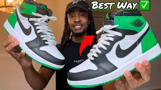 How To Lace Jordan 1s  Best Way To Lace Jordan 1 Highs [upl. by Lusty]