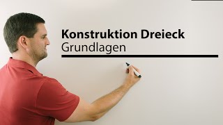 Konstruktion Dreieck Grundlagen was muss gegeben sein  Mathe by Daniel Jung [upl. by Donetta]