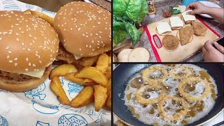 zinger burger hack🍔🍟quick zinger burger recipe shortcut😎cook with medaily vlog😍 [upl. by Aniral]