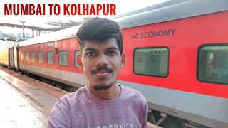 Mumbai to Kolhapur Train Journey  Mahalaxmi Express 3rd AC Economy Coach Journey [upl. by Gettings]