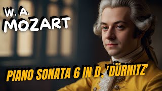 Mozart  Piano Sonata 6 in D Dürnitz [upl. by Aihtiekal]