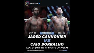 Jared Cannonier vs Caio Borralho UFC Fight NightLas Vegas HighlightsBreakdownPrediction [upl. by Dieter]