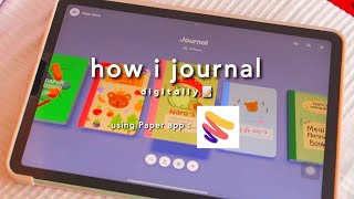 how i journal digitally using Paper app 📝✨ [upl. by Aiekam21]