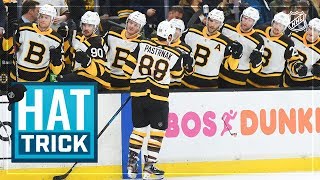 David Pastrnak registers third hat trick of season [upl. by Ysus]