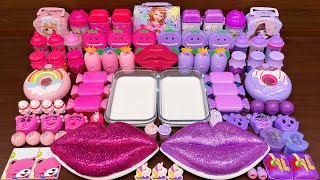 PINK vs PURPLE Mixing Random into GLOSSY Slime  Satisfying Slime Video 461 [upl. by Daveta]