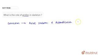 What is the role of girdles in skeleton   11  LOCOMOTION AND MOVEMENTS  BIOLOGY  PRADEEP [upl. by Hammel]