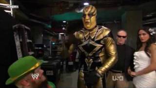 WWE Raw  Bellas Jack Nicholson GOLDUST and Hornswoggle Backstage [upl. by Keen]