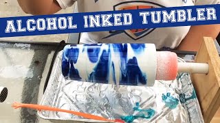 HOW TO APPLY ALCOHOL INKS TO TUMBLER EASY [upl. by Niuqaoj]