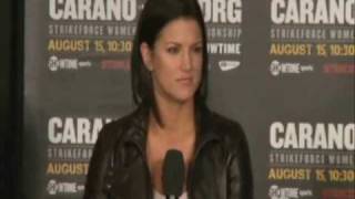 Gina Carano vs Cyborg Santos  NY Press Conference HL part 1 [upl. by Nivart]