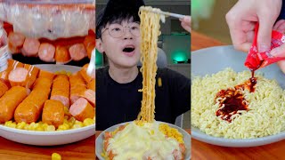 How to make Corn Cheese Spicy Sausage Ramen [upl. by Aninahs]