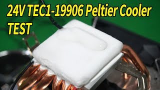 24V TEC119906 6A Peltier Thermoelectric Cooler Freezing Test [upl. by Bolten]