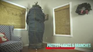 Fastest Christmas Tree Storage w TreeKeeper Bag [upl. by Sualkcin]