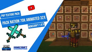 Pack Nation 70k Animated PvP Texture Pack 189  Best Bedwars PvP Texture Pack for Hypixel 2022 [upl. by Enaasiali]