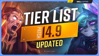 NEW UPDATED TIER LIST for PATCH 149  League of Legends [upl. by Retrak183]