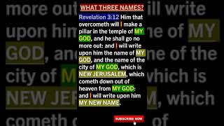 REV01  WHAT THREE NAMES ARE WRITTEN ON THE BELIEVERS [upl. by Tergram]