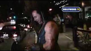 Drunk and Wasted Mickey Rourke hugs a tree after clubbing [upl. by Leclair]