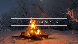 Crackling Campfire Sounds For Study and Sleep Cozy Winter Campfire Ambiance Forest Campfire sounds [upl. by Emmott]