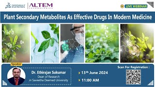 Plant Secondary Metabolites As Effective Drugs In Modern Medicine [upl. by Nitsua]