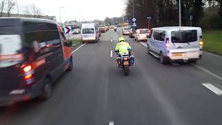 IC Ambulance met begeleiding van de politie vanaf het ziekenhuis in hoorn de A7 op [upl. by Conah]