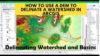 Watershed Delineation Using DEM Data Full  ArcGIS [upl. by Esimaj77]