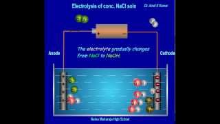 Electrolysis of Brine  Animated Mechanism  Dr Amal K Kumar [upl. by Gnaw]