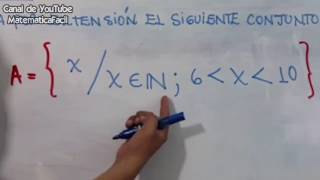 TEORIA DE CONJUNTOS  DETERMINACIÓN DE CONJUTOS FACILITO [upl. by Ivah522]