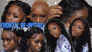 Detailed How To Safely Remove Clean Customize amp ReInstall A Cut Lace Front Wig Ft Alipearl Hair [upl. by Ystap]