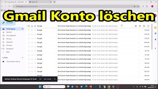 Gmail Konto löschen  Googlemail Account löschen so geht´s Tutorial [upl. by Tiphani841]