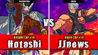 GGST  Hotashi Nagoriyuki VS JJnews Chipp  Guilty Gear Strive High level gameplay [upl. by Bouchier202]