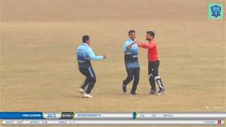 INDIA JUNIORS Vs ENTERTAINMENT XI Match Highlights [upl. by Hooge]