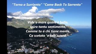 ITALIAN Song KARAOKE Torna a Surriento COME BACK TO SORRENTO best popular sing along song songs [upl. by Xanthus529]