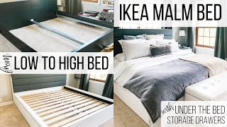 IKEA MALM BED FRAME  ADDING UNDER THE BED STORAGE [upl. by Siver]