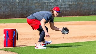 Alec Bohm Phillies Spring Training 2024 Defense Practice [upl. by Egarton]