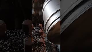 Lathe machine working turning techniq iron project metal fast [upl. by Chappell]