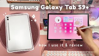 Samsung Galaxy Tab S9 Plus 💗 S9unboxing review amp how i use it ✏️ [upl. by Raddi]