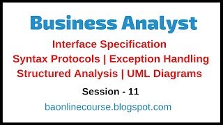 Interface Specification Tutorial  Business Analyst Exception Handling  Syntax Protocols  UML [upl. by Huda]