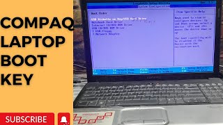 compaq boot menu key  compaq laptop boot from usb [upl. by Atrahc]