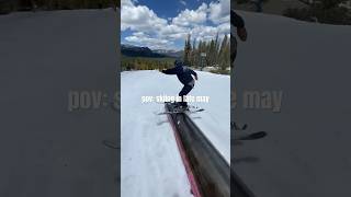 pov skiing in late may skiing viral freeride backflip fypシ parkskiing freestyleskiing [upl. by Lagas118]