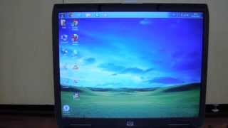 HP Compaq nx9010  P4 28 GHz 1GB  Windows 7 boot and shutdown [upl. by Aenea936]