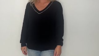 Womens Lightweight Sweater Knit Pullover Sweaters 2024 Fashion Casual V Neck Review [upl. by Sigfried]