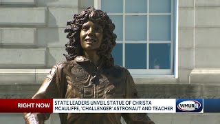 Statue honoring Christa McAuliffe unveiled at State House [upl. by Thea747]