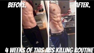 FULL HOME ABS ROUTINE 5min 4 WEEK TRANSFORMATIONBURN FAT GROW MUSCLES [upl. by Loseff]