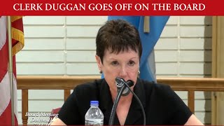 CLERK DUGGAN GOES OFF ON THE BOARD [upl. by Dupuis]