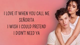 Shawn Mendes Camila Cabello  Señorita Lyrics [upl. by Diley]