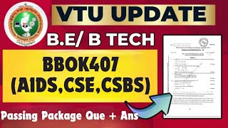 BBOC407 most imp ques Previous Year MODEL QUESTION PAPER VTU 2022 SCHEME vtu engineering [upl. by Noeht]