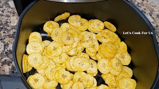 AIR FRYER BANANA CHIPS RECIPE  How to cook banana in air fryer [upl. by Egrog]